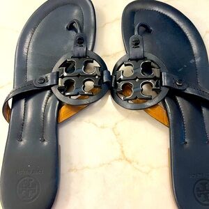 Tory Burch Miller Sandals;  navy blue